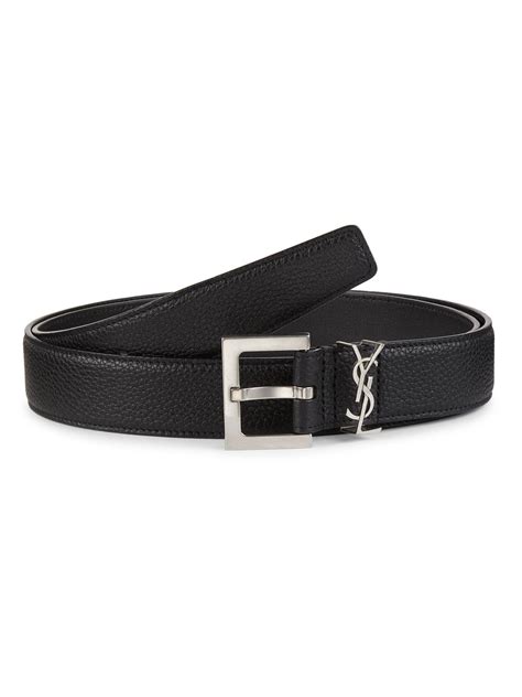 ysl belt mens|saint laurent monogram leather belt.